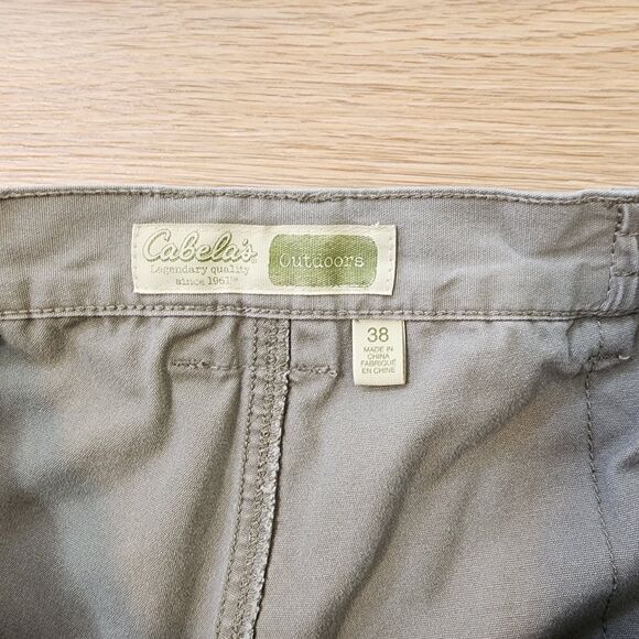 Cabela’s Outdoors Canvas 6 Pocket Cargo Shorts Khaki Mens 38 Hiking Utility Gear - Picture 3 of 12